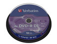 VERBATIM DVD+R Double Layer Matt Silver - spindle à 10 stuks